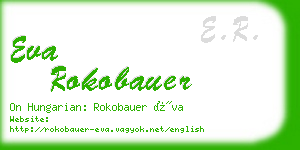 eva rokobauer business card